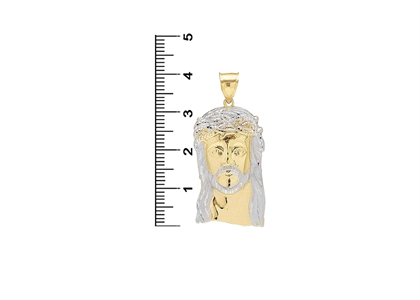 Fashionable Jesus Face Pendant with Two Tone Plated